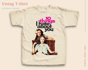 10 Things I Hate About You Vintage T Shirt for Men NATURAL S-5XL - Picture 1 of 5