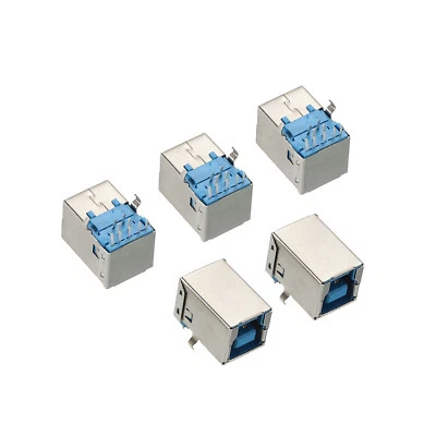 5 Packung USB Anschluss3.0 Typ B 9Pin Buchse 90 Grad Klinke Löten Ersatzadapter - Bild 1 von 4