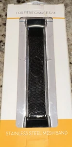Banda de malla de acero inoxidable Fitbit Charge 3er y 4to cierre magnético - Imagen 1 de 3