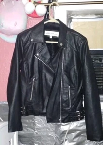 Sebby Collection Women's Leather Jacket With Faux Fur - Picture 1 of 8