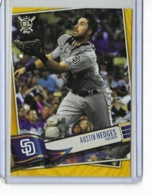 2019 Topps Big League Gold #3 Austin Hedges San Diego Padres - Image 1 of 2