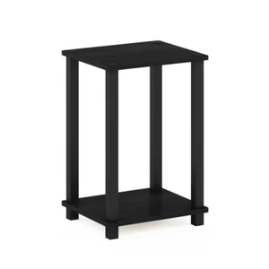 13.4in Espresso/Black Minimalist Plastic End Table Tool-Free RTA Assembly - NEW - Picture 1 of 6