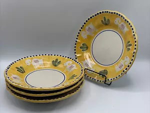 Vietri Sul Mare SOLIMENE 9.5” Hand Painted in Italy Pasta Bowls Lot Of 4 AMAZING - Picture 1 of 21