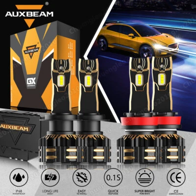 Faro LED AUXBEAM H7 H11 haz alto bajo 6000 k Canbus para GMC Acadia 2007-2012 Foto 1 de 4