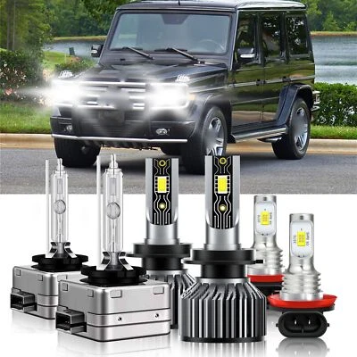 For Mercedes-Benz G55 AMG 2008-2010 LED Headlight Bulb Hi/Lo Fog Light 6500K - Image 1 of 4