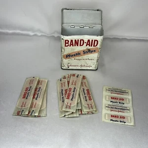 Vintage Pflasterdose mit original verpackten Pflastern Super Stick Farbe beige - Bild 1 von 12