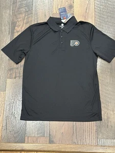 Philadelphia Flyers NHL Men's Fanatics Black Winning Streak Polo Size Large NWT - Picture 1 of 7
