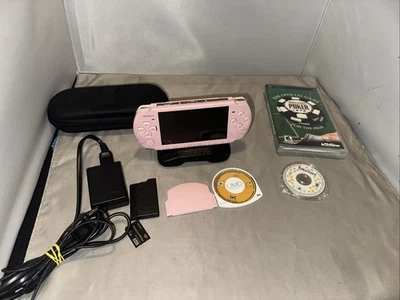 PSP 3000 Blossom Pink Charger 4gb Memory Stick Pro Duo And Games Included - Image 1 of 4