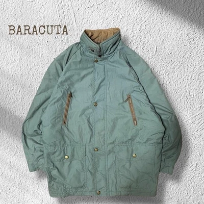Casaco acolchoado Baracuta anos 90 azul empoeirado verde tamanho 40 - Imagem 1 de 4