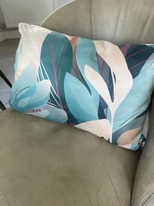 New Cushion, Abstract Multicolour Leaf Design, Soft Faux Suede, - Picture 1 of 4