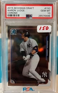 2015 Bowman Draft Chrome Aaron Judge Refractor PSA 10 Yankees! - Picture 1 of 3