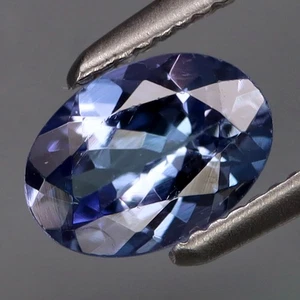 0,72Ct. Hinreißende Farbe Natur Purplish Blue Tansanite Tansania Full Fire&CLEAN! - Bild 1 von 4