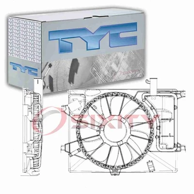 TYC Dual Radiator & Condenser Fan Assembly for 2013 Hyundai Elantra Coupe yo - Image 1 of 4