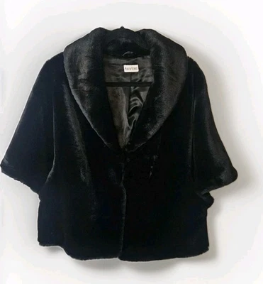 Abrigo de piel sintética chaqueta swing negra vintage de Marvin Richards talla única para la mayoría Foto 1 de 4