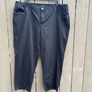 Jones New York Women’s Black Stretch Straight Leg Pants 20W - Picture 1 of 7