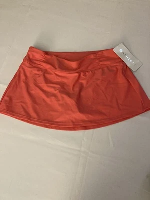 Athleta Shirred Band 2 Womens Swim Skirt Sz S Coral Red Elastic Waist - Image 1 of 4