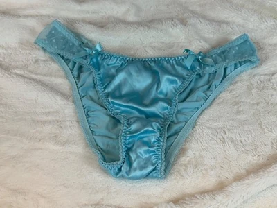 Victoria's Secret I Do Vintage Para Mujer Satén Novia Bikini Panty Azul Lazos SÍ Foto 1 de 4