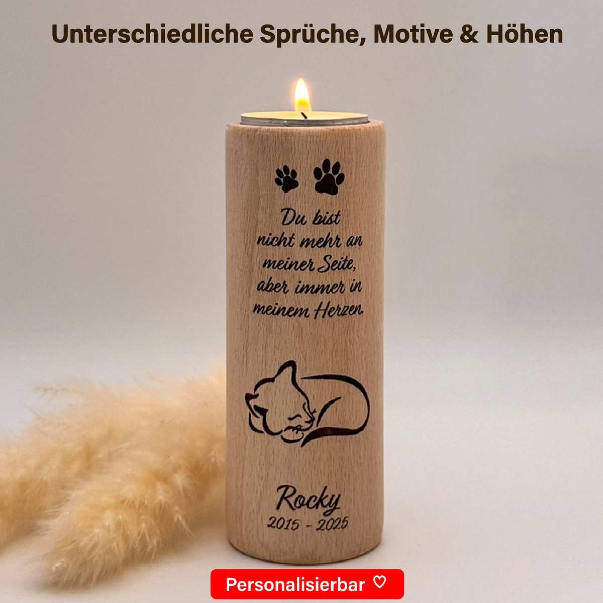 Niedlicher Katzen-Kerzenhalter Aus Harz – 6x6x6 Cm, Für Teelichter, Weiß Oder Dreifarbig