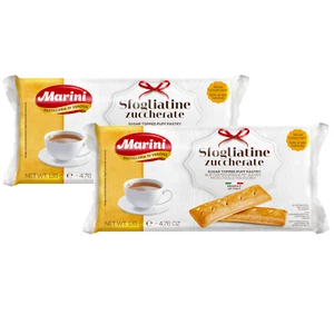 Marini Sfogliatine Zuccherate - Italian Sugar Topped Puff Pastry (21 Pcs) 2 PACK - Picture 1 of 4