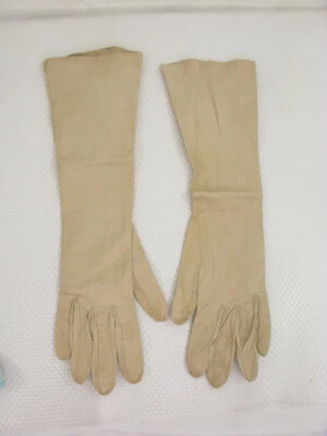 Guantes antiguos de cuero suave antebrazo completo vintage Foto 1 de 4