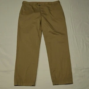 Jos A Bank 38 x 32 Khaki Traveler Collection Tailored Fit Flat Chino Pants - Picture 1 of 3