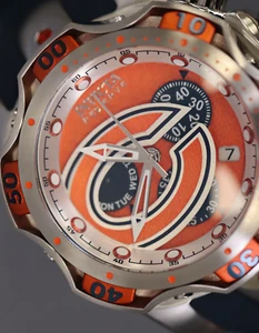 INVICTA NFL Men 52.5mm Stainless Steel + Aluminum Blue + Orange + Steel Blue - Picture 1 of 6