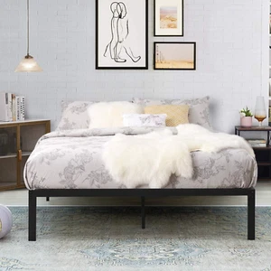 14 Inch Metal Platform Bed Frame,Heavy Duty Steel Slat/Noise Free&No Box Spring - Picture 1 of 7