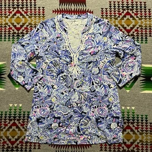 Lilly Pulitzer Kaia Knit Tunic Women’s Size Small 3/4 Sleeve V-Neck Pullover D3 - Picture 1 of 13