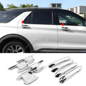 8p para Ford Explorer 2020-2021 ABS cromado manija de puerta exterior y borde de cubierta de tazón - Imagen 1 de 7