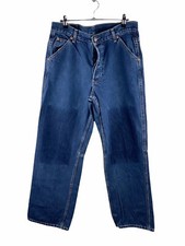 Levi's 533 Workwear Denim Jeans Mens Size 32 Blue Button Close Pockets Casual