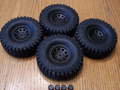 Axial SCX10 III CJ-7 1.9 Beadlock Wheels 12mm & Micky Thompson Baja Boss Tires - Image 1 of 4