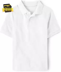Boys' Uniform Short Sleeve Pique Polo ⭐️⭐️⭐️⭐️⭐️ - Picture 1 of 2