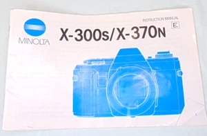 MINOLTA X-300S X-370N INSTRUCTION BOOK 36 pages 1990 Japan Booklet - Picture 1 of 4
