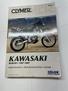 1987-2007 KAWASAKI KLR650 KLR 650 MAINTENANCE TROUBLESHOOTING REPAIR MANUAL BOOK - Picture 1 of 6
