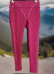 Adidas Ivy Park Stretch Geo Prin Leggings Size 2 XL (24 /26) Pink New RRP £69.99 - Picture 1 of 6