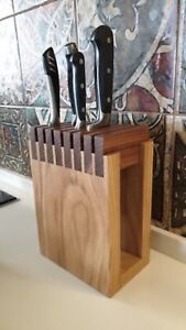 Wooden knife block, Oak kitchen knife block,Kitchen knife organizer,Knife holder