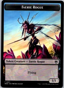 Magic the Gathering Faerie Rogue #011 Pirate Token Wilds of Eldraine Commander - Picture 1 of 2