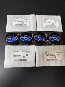 Genuine SUBARU OEM BRZ ZC6 13-20 Wheel Center Blue Cap 49mm 4pcs Set 28821CA011 - Picture 1 of 16