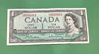 Billet étranger en monnaie mondiale - Un (1) billet d'un dollar canadien 1954, en circulation