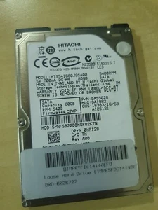 Hitachi HTS541680J9SA00 80GB Internal Laptop Hard Drive SATA HDD 2.5" (A60) - Picture 1 of 4