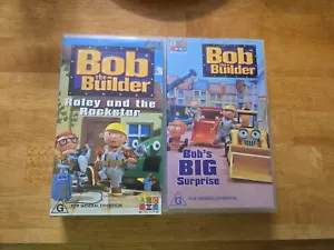 BOB THE BUILDER BOB'S BIG SURPRISE & ROLEY AND THE ROCKSTAR VHS TAPES TARR - Picture 1 of 3