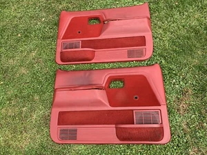 89-92 1989-1992 Ford Ranger DOOR PANELS Manual Red OEM 2 - Picture 1 of 8