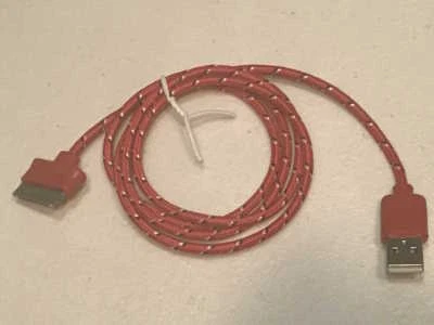 Round Braided Rugged Nylon Charger Cable Power Cord for iPhone 4 4S 3GS iPod 1 - Image 1 of 4