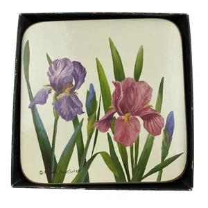 Sottobicchieri Tradizionali Quadrifoglio Iris Sughero Back 1130 Set di 6 Floreali Vintage - Foto 1 di 10