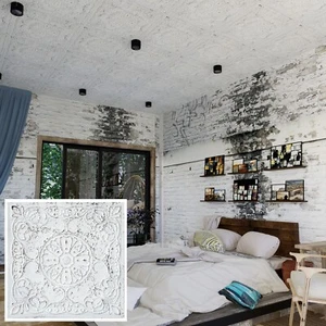 3D Embossed Ceiling Tiles PVC Faux Tin Painting Panels for Cafe PL71 DCWB 10Pcs - Picture 1 of 24