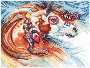 Cross Stitch Kit ~ Design Works Wind of Thunder War Horse #DW3443 - Picture 1 of 4