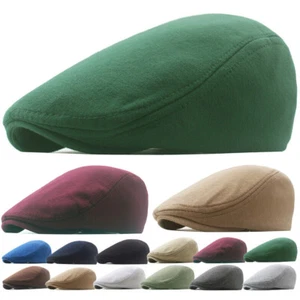 Flat Cap Men Fully Lined Newsboy Cabbie Gatsby Driving Golf Baker Boy Beret Hat❤ - Picture 1 of 37