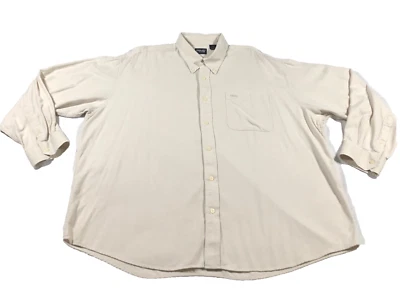 PING Collection Mens Shirt Sz 2X Beige Button-Up Long Sleeve Pocket Cotton - Image 1 of 4