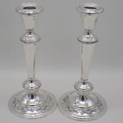 Пара трансформируемых подсвечников Strasbourg из чистого серебра Gorham 1897 - Изображение 1 из 4