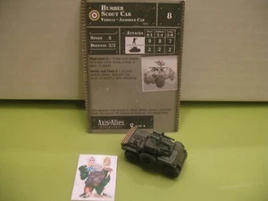 =Axis & Allies Miniatures JUEGO BASE Humber Scout Car con tarjeta 10/48= - Imagen 1 de 1